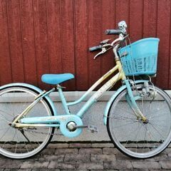 パナソニック　女の子　自転車　22インチ　小学生　三年生　4年生　水色の画像
