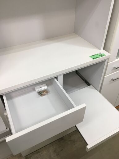 キッチンボード 食器棚 キッチン収納 おしゃれ デザイン家具 幅(W)80cm ホワイト 白 クリーニング済 堺市 石津【ジャングルジ