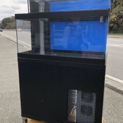 ■中古品 生け簀 水槽 フルセット アクアリウム キャスター付 ...