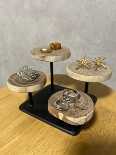 アクセサリースタンド　木製×アイアン