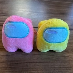 among us クルー　2個　ピンク　イエロー