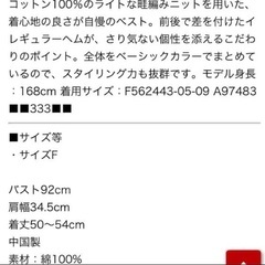 ジーナシス　ニットの画像