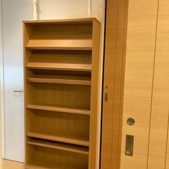無印　薄型本棚