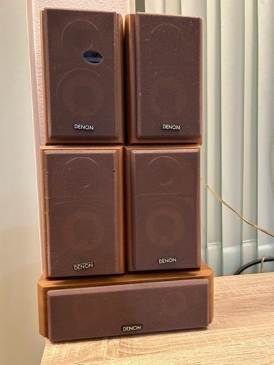 DENON ホームシアター　スピーカー　カバー破れ有り