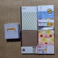 ［セット］B5ノート(無印良品、Logical)、折り紙