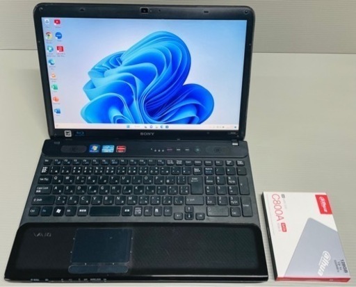 【受け渡し先決定済み】配送可！　年賀状　MicrosoftOffice、新品SSD、Windows11搭載　SONY製ノートパソコンV