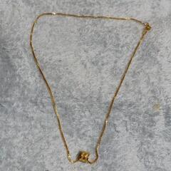 J→→→M2-3   ベネチアチェーン付き　ダブルリングダイヤモンドＣＺパヴェペンダントネックレスの画像