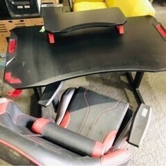ゲーミングチェアとデクスセット　配送可能
