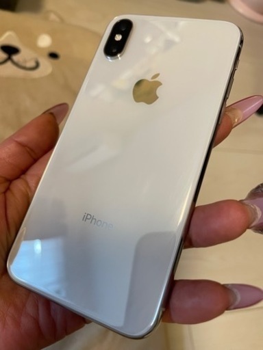 美品★良好★iPhoneX ホワイト64G  充電100%  SIMフリー