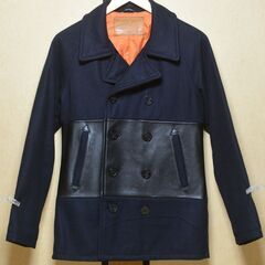 【 ナイサスホテル ピーコート 】 Pコート　レザー　切り替え ...