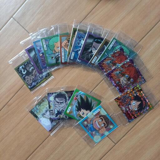 ドラゴンボール、ワンピース、鬼滅の刃などシール