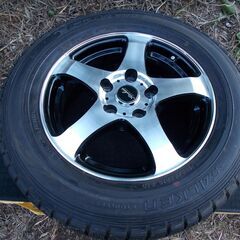 ファルケン ESPIA EPZ 8.5㍉前後 195/65R15 　KIRCHEIS 15×6J オフ43 ハブ径72 114.3　直接引き取り、配達も可能　日光市