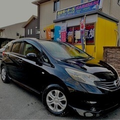 決まりました。日産　ノート　ニッサン　車検付き　人気のブラック　...
