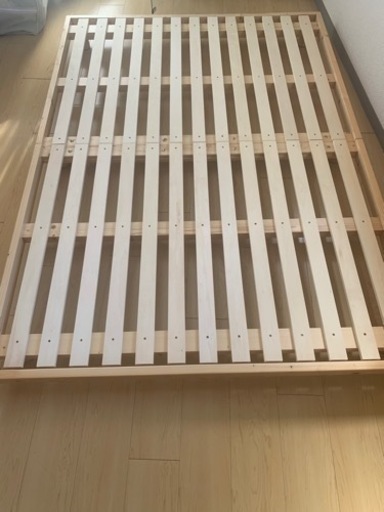 【売ります】ダブルベッドフレーム高さ調整脚付き