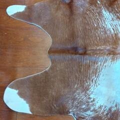 牛革　敷物　カウラグ　中古、削げてますの画像