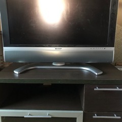 【お取引済】AQUOS 32型テレビ&テレビ台＆リモコンセット