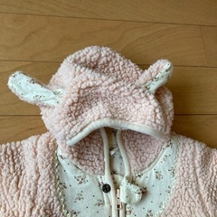 可愛いウサギのジャンプスーツ★暖かカバーオール80センチの画像