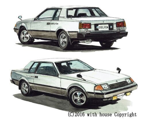 NC-340 トヨタセリカクーペ1800GT-T 限定版画 直筆サイン有 額装済 作家 平右ヱ門