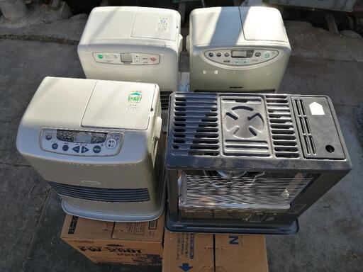 ダイニチ ファンヒーター3台 開放式石油ストーブ1台 ポリタンク2個付き