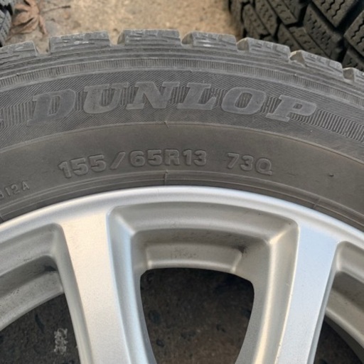 155/65R13 13インチアルミ、スタッドレスタイヤ