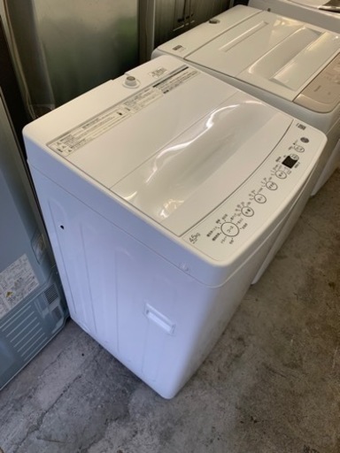 美品　2022年　万代店　ORIGINALBASIC 全自動洗濯機 洗濯4.5kg 香アップコース搭載 高濃度洗浄 BW-45A-W 