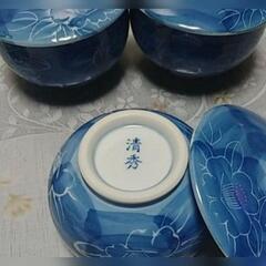 有田焼 清秀　蓋つき湯呑5客　未使用の画像