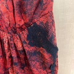 【USED】赤ドレスワンピース  ポケット有り の画像