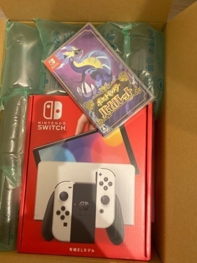 【未開封・新品】「Switch本体有機EL JCホワイト」 「ポケットモンスター バイオレット」