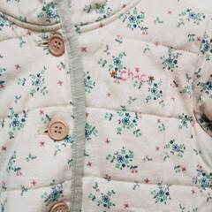 ９５cm花柄のパーカー付きキルティングコート♪ 女の子アウターの画像