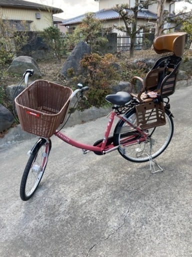 マルイシFRACKERS 子供乗せ自転車タイヤ前後新品オートライト内装3段変速