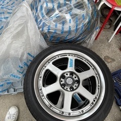 ボルクレーシングホイールタイヤセット4本即使用可能バリ山