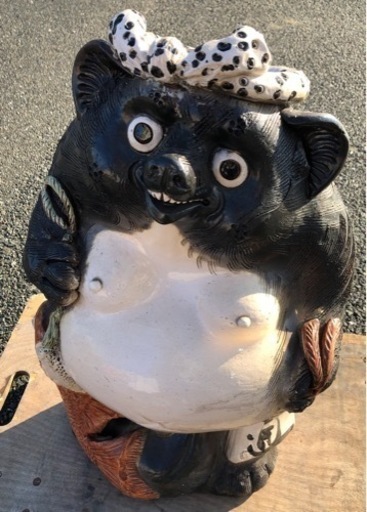 ⭐︎中古品　信楽焼の福狸　430×340×680mm　縁起品⭐︎