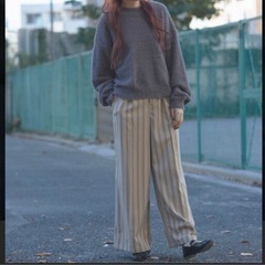 タグ付き/可愛い♡THE SHOP TK タックワイドパンツ サイズMの画像