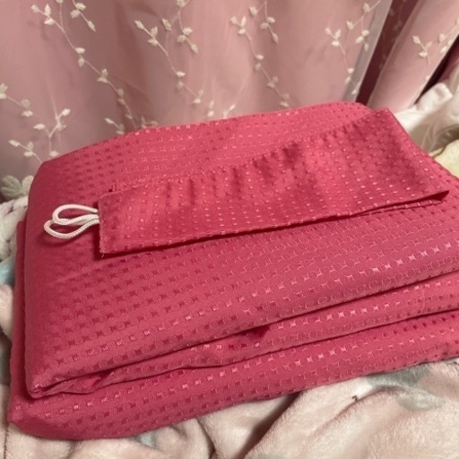 ニトリ カーテン 未使用 ピンク レース
