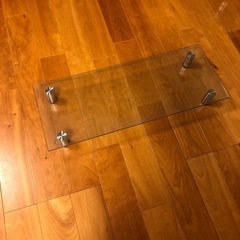 モニター台　ガラス