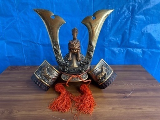 兜　真鍮　置物　インテリア　五月人形 アンティーク