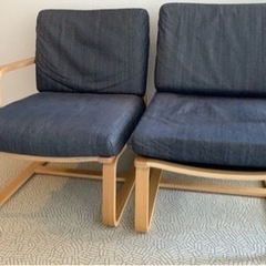 【無印良品】リビングでもダイニングでも使えるソファチェア　2脚