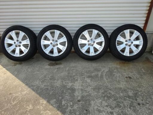 スタッドレスタイヤホイール×4本　★18インチ 7J +38★ PCD114.3 - 5H　アウトランダーPHEVで使用　デリカ D5純正