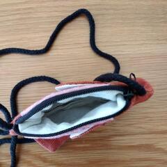 新品未使用　一点物　手作りポシェット　お財布　小物入れ　かばん　子供の画像