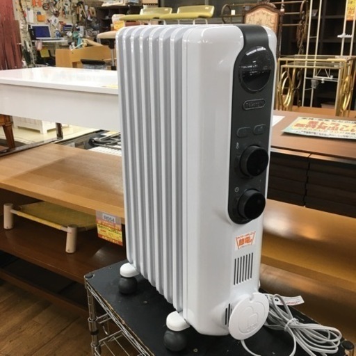 S783 デロンギ(DeLonghi)アミカルド オイルヒーター 新L字型フラットフィン ピュアホワイト×ダークグレイ [8~10畳用