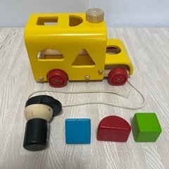 【おまとめ割実施中！】PLAN TOYS おもちゃ⭐︎ 木製　バス型　プルトイの画像