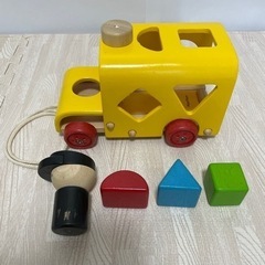 【おまとめ割実施中！】PLAN TOYS おもちゃ⭐︎ 木製　バス型　プルトイの画像