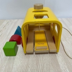【おまとめ割実施中！】PLAN TOYS おもちゃ⭐︎ 木製　バス型　プルトイの画像