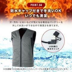 ヒーターベスト 試着のみ 3L バッテリー付の画像