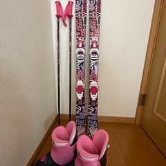 3点セット　子供　スキー　ストック　ブーツ　女の子