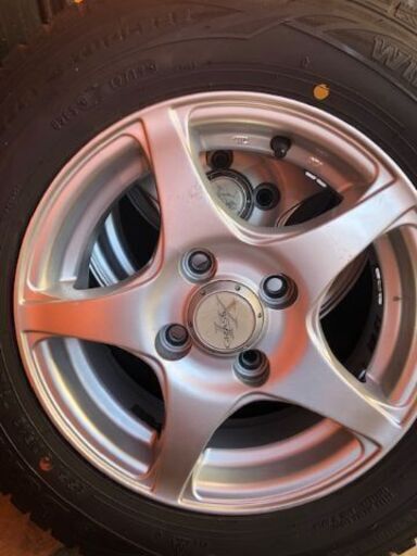 ＜トヨタパッソなど＞冬タイヤ・スタッドレスタイヤ＆アルミホイール４本セット　１５５・８０／Ｒ１３