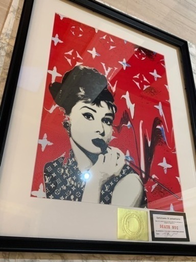 決まりました。売約済DEATH NYC 世界限定100枚 オードリー・ヘップバーン LOUISVUITTON