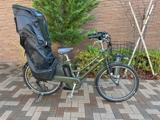 【値下可能】電動アシスト付自転車 HYDEEⅡ ブリヂストン 純正子乗せシート+純正レインカバー付
