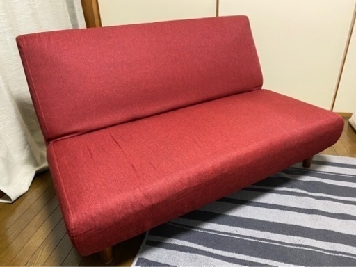 ２人掛けソファー　ベッド使用可　２点セット