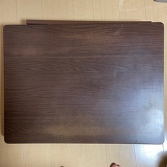 【お引き取り先決まりました】ニトリ ダイニングこたつ デコタ 8060 DBR 2017年製 こたつ布団付きの画像